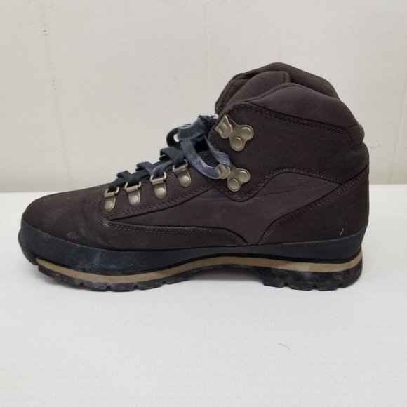 Timberland 9.5 Brown High Top Boots Chunky Grunge‎ Hiking Work main image 7